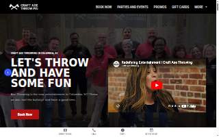 Craft Axe Throwing of Columbia website