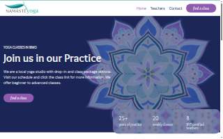 Namaste' Yoga website