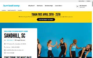 Burn Boot Camp of Columbia website