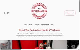 The Restoration Health and Wellness website