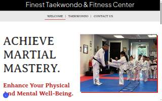 Finest Taekwondo and Fitness Center website