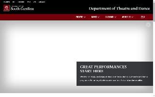 University of South Carolina :Department of Theatre and Dance website