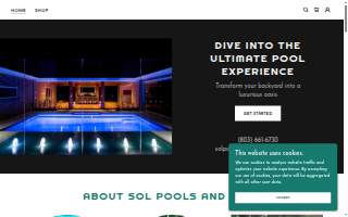 SOL Pools and Spas website