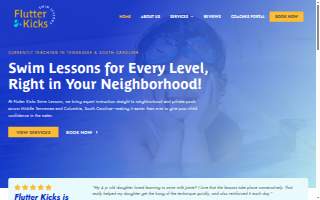 Flutter Kicks Swim Lessons - Columbia website