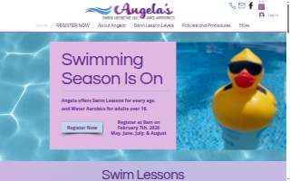 Angela's Private Swim Lessons and Women's Water Aerobics website
