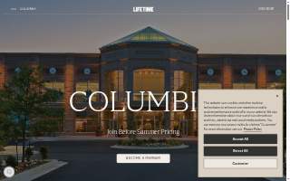 Life Time of Columbia website