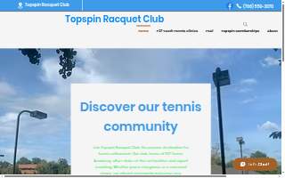 Topspin Racquet Club website
