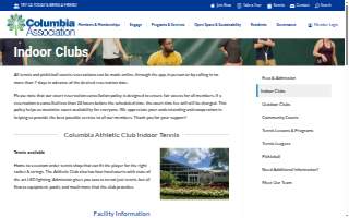 Long Reach Tennis Club (Columbia Association) website