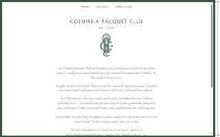 Columbia Racquet Club website