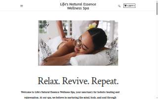 Life's Natural Essence Massage Spa website