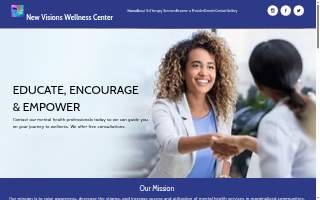 New Visions Wellness Center website