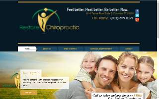 Restore Chiropractic and Family Wellness Center Columbia website