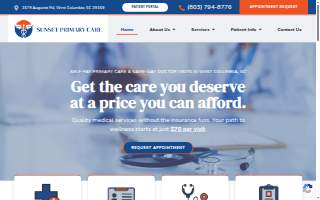 Sunset Primary Care website
