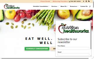 Nutrition HealthWorks website
