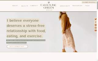 Caroline Green Nutrition website