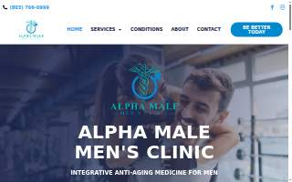 Alpha Male Men's Clinic website