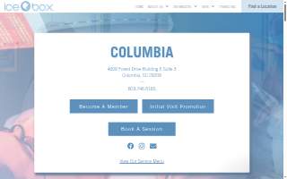 Icebox Cryotherapy Columbia website