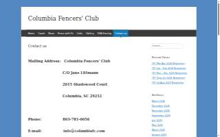 Columbia Fencers' Club website