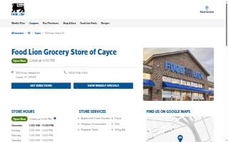 Food Lion of Cayce website