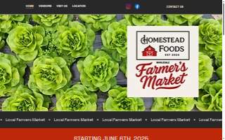Homestead Farmer's Market website