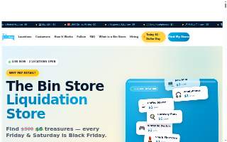 The Bin Store Columbia website