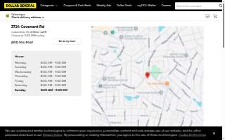 Dollar General of Columbia website