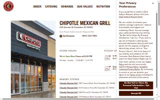 Chipotle Mexican Grill of Columbia website