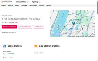 Stop & Shop of Bronx website