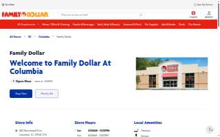 Family Dollar of Columbia website
