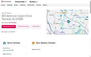 Stop & Shop of Teaneck website