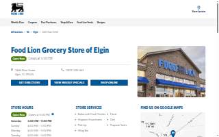 Food Lion of Elgin website