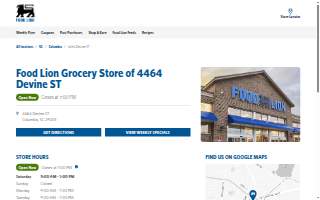 Food Lion Liquor Store website