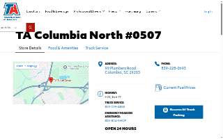 TA Travel Center of Columbia website