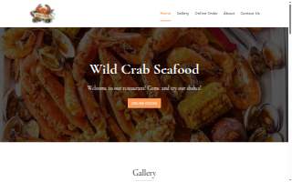 Wild Crab Seafood website