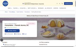 Nothing Bundt Cakes of Columbia website