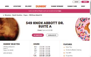 Dunkin' of Cayce website