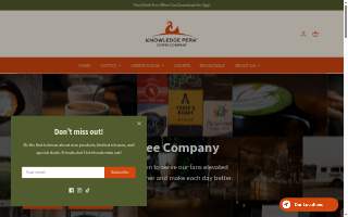 Knowledge Perk Coffee Company of Columbia website