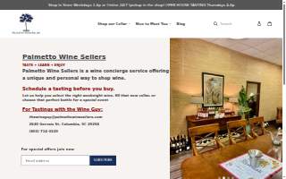 Palmetto Wine Sellers website