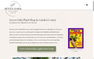 Seven Oaks Plant Shop website