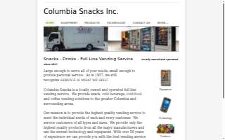 Columbia Snacks Inc website
