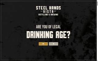 Steel Hands Vista Distilling and Brewing website