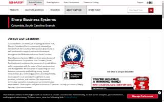 Sharp Business Systems website