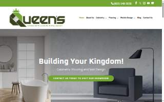 Queen's Cabinetry, Flooring and Wall Design website