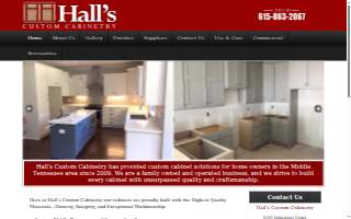 Hall's Custom Cabinets website