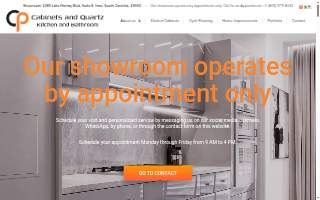 CP Cabinets and Quartz website