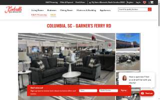 Kimbrell's Furniture of Columbia website