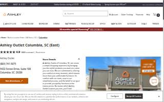 Ashley Outlet of Columbia website