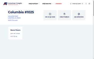 American Freight Furniture & Mattress of Columbia website