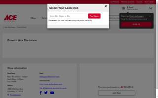 Bowers Ace Hardware website