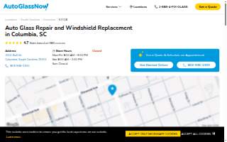 Auto Glass Now of Columbia website